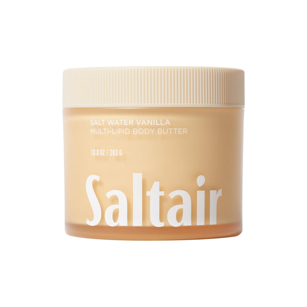 Saltair Multi-Lipid Butter jar close-up showing rich moisture for dry skin.