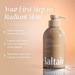 Saltair Pink Beach bottle pump evokes coconut and vanilla for island refreshment.
