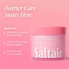 Close-up of Saltair Pink Beach butter texture for quick absorption.