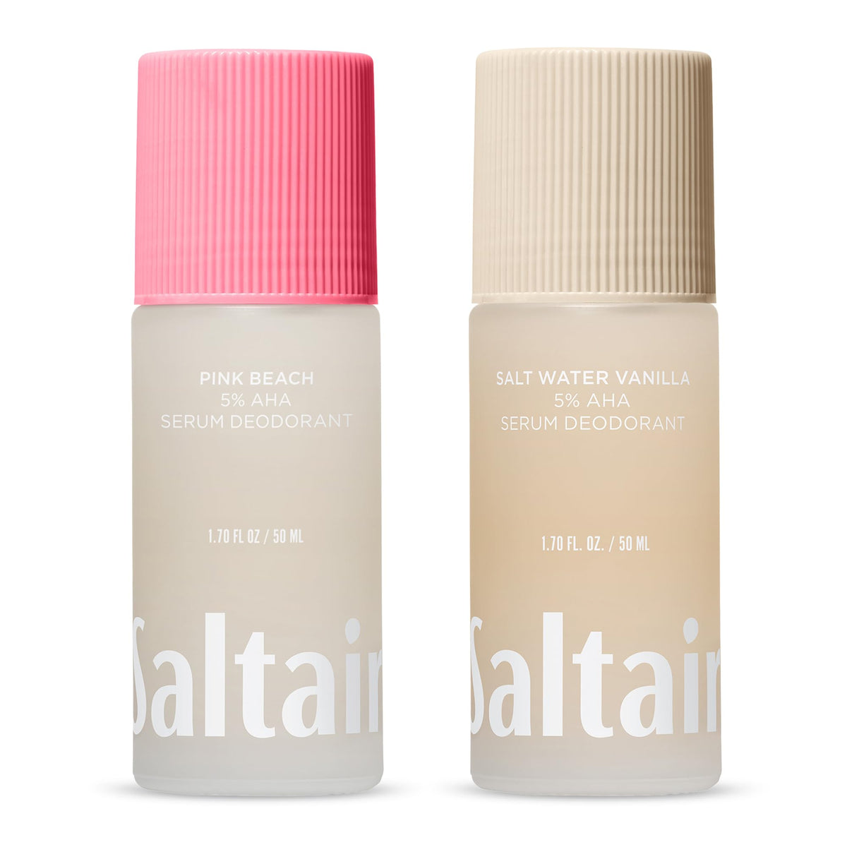 Saltair Pink Beach Salt Water Serum Deodorant 2-pack for long-lasting odor control and smoothing