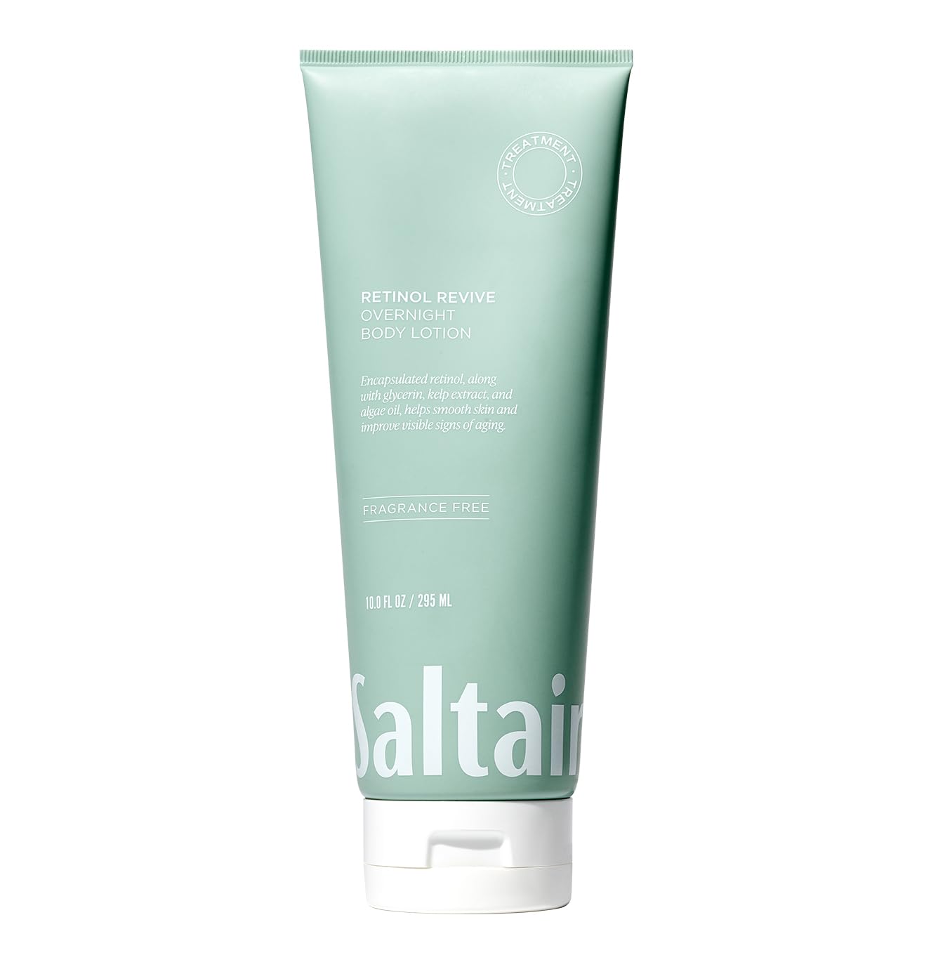 Saltair Retinol Revive Night Lotion bottle on shelf for nightly skincare.