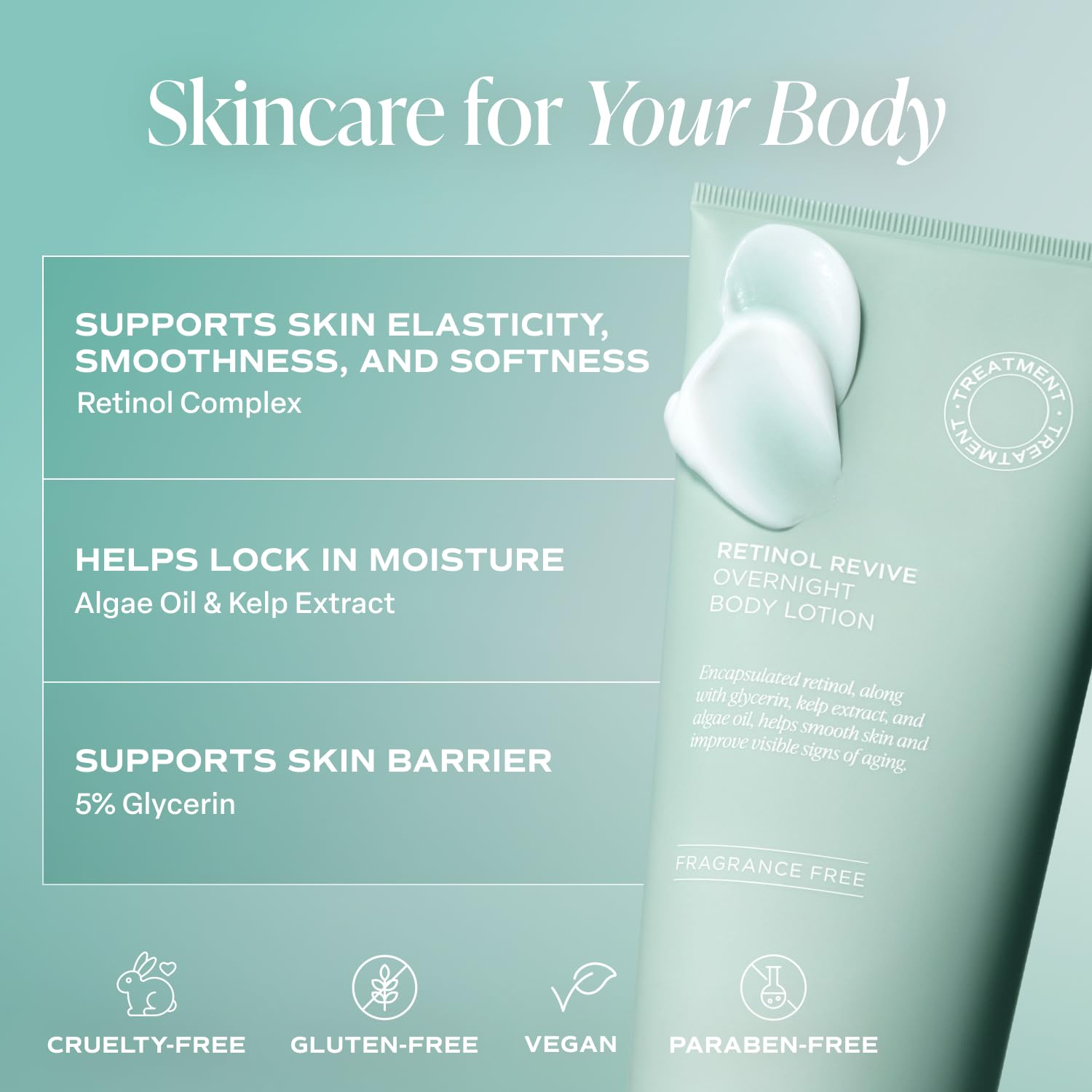 Saltair Retinol Revive Night Lotion pump packaging for easy nightly use.