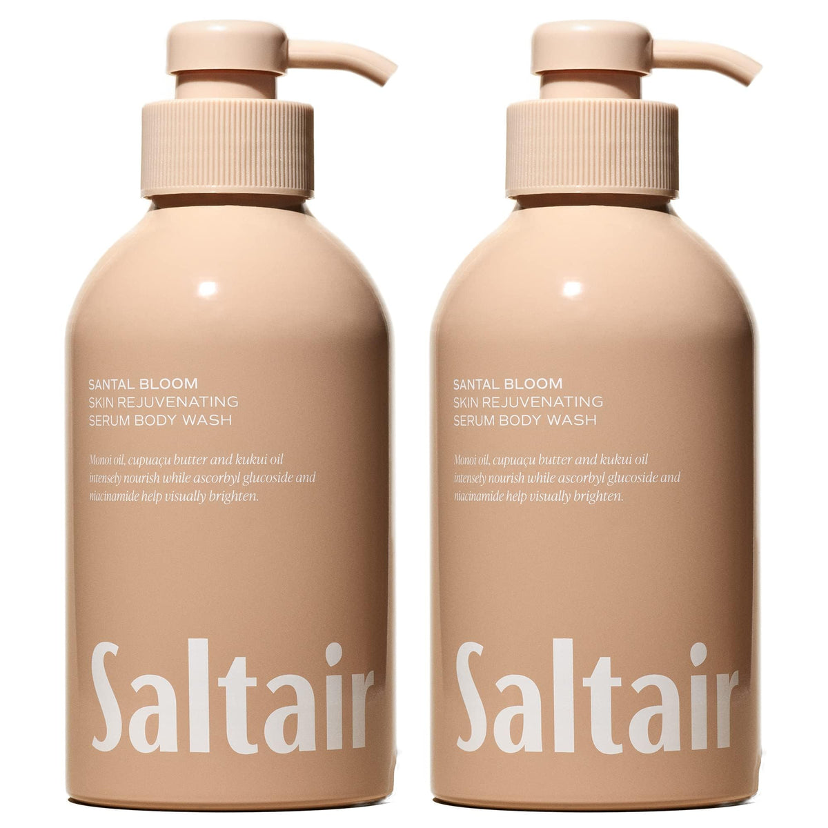 Saltair Santal Bloom 2-pack packaging shows a stylish duo for luxurious daily cleansing.
