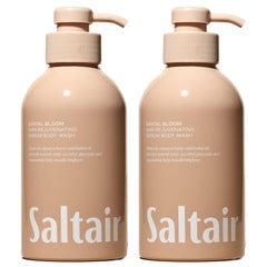 Saltair Santal Bloom 2-pack packaging shows a stylish duo for luxurious daily cleansing.