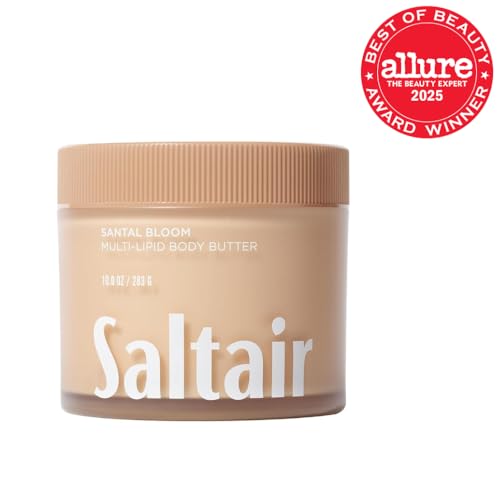 Saltair Santal Bloom jar closeup shows rich cream texture for dry skin.
