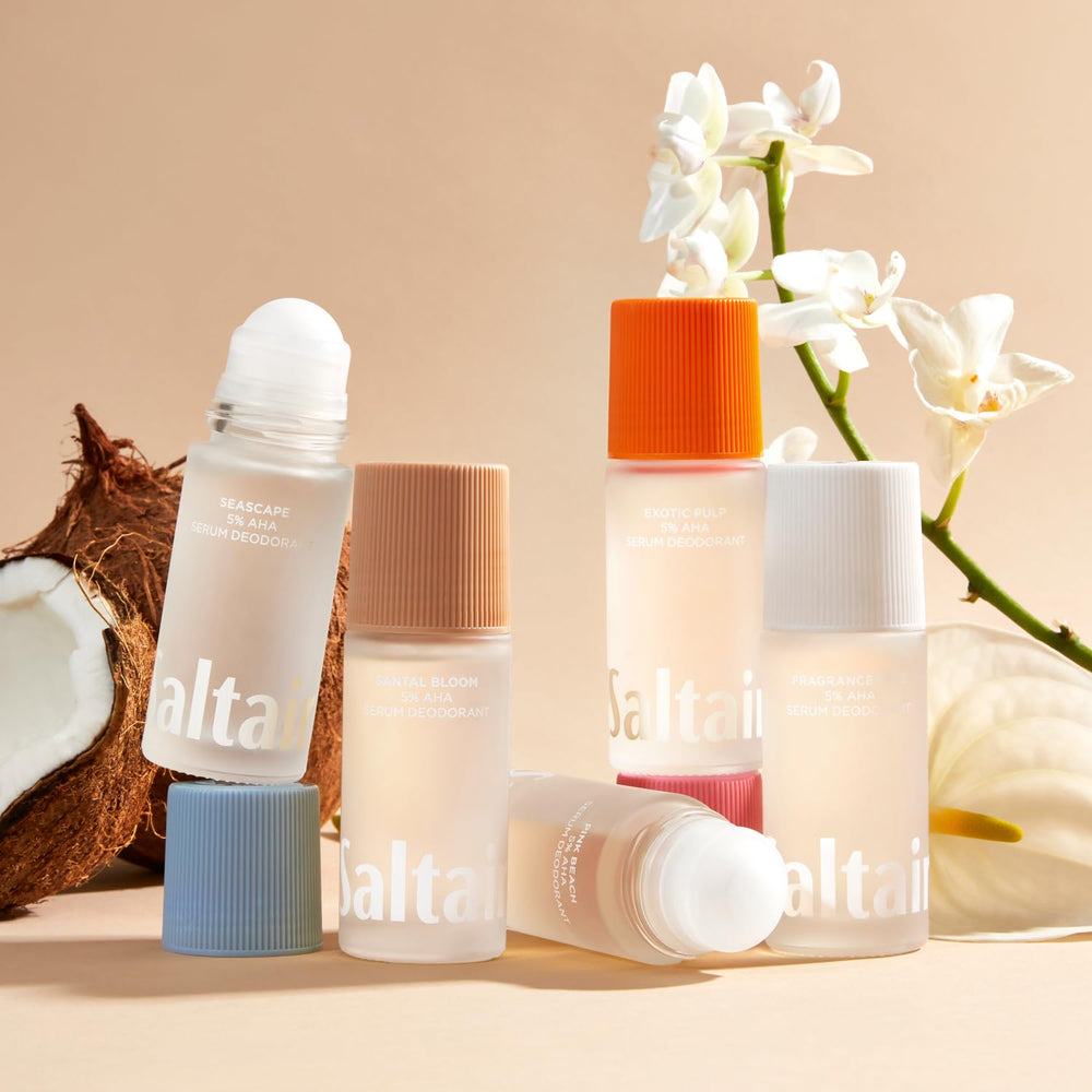 Saltair Serum Deodorant label emphasizes clean, body-friendly ingredients.