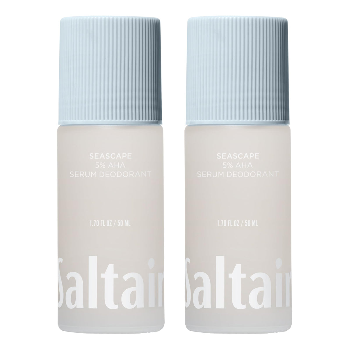 Saltair Serum Deodorant Seascape bottle delivers aluminum-free odor control all day.
