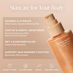 Saltair moisturizing oil texture demonstrates easy absorption for silky, non-greasy skin after shower.