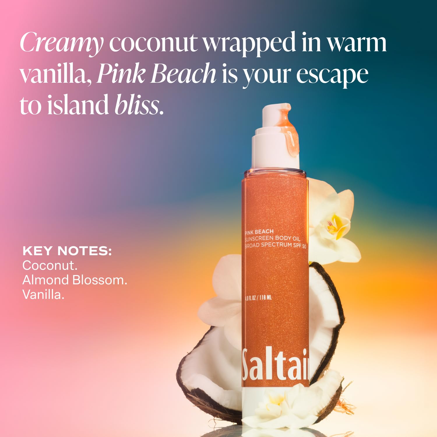 Non-greasy finish and fragrance enhance daily outdoor routines with Saltair.
