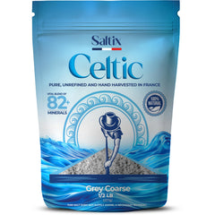 Saltix Grey coarse sea salt packaging shows authentic French origin for premium flavor.