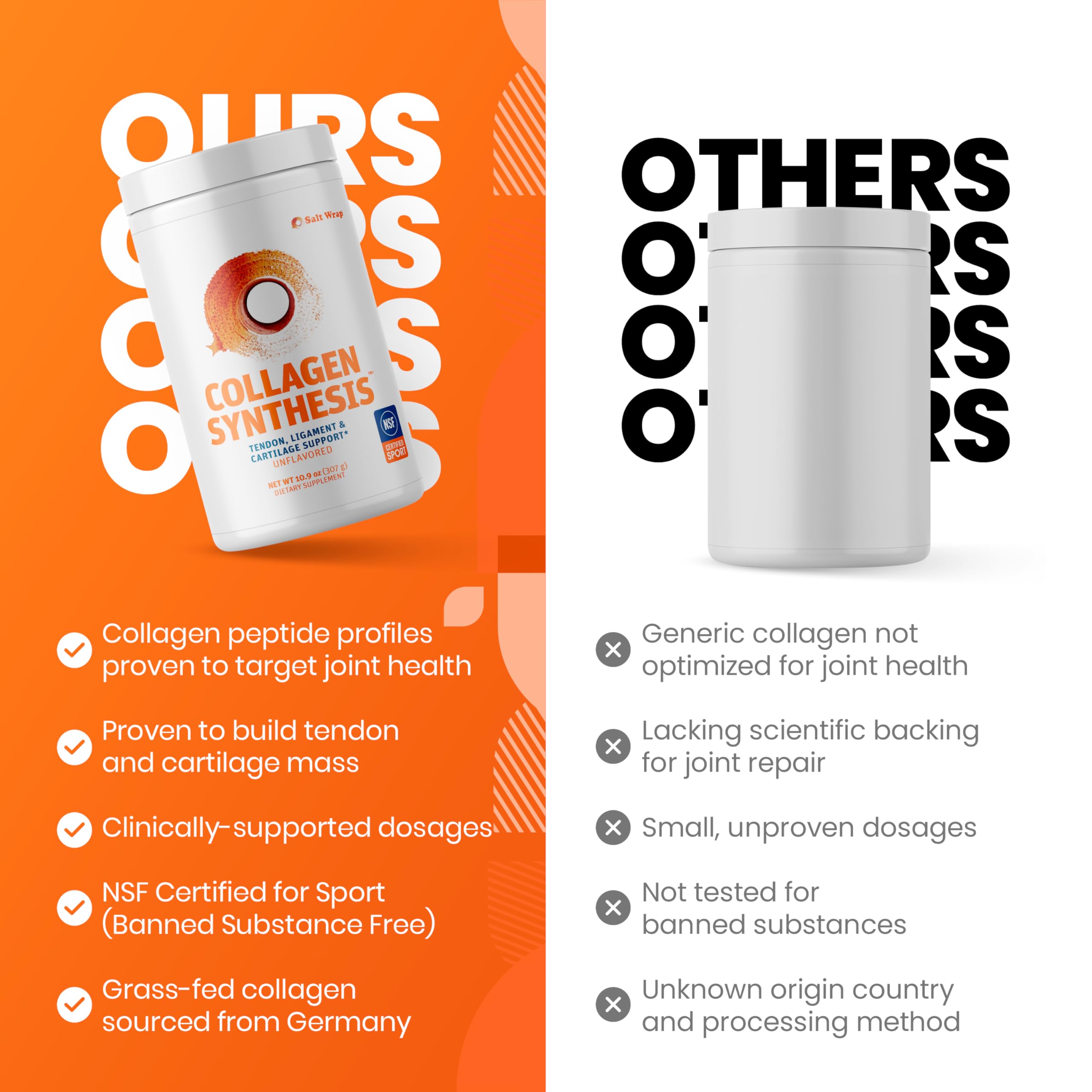 SaltWrap Collagen Synthesis daily routine helps joints during training and daily activities.