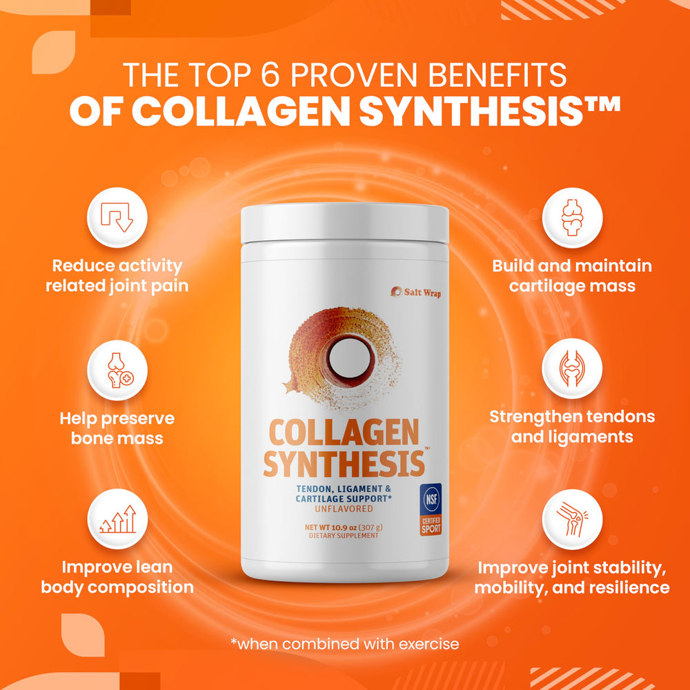 SaltWrap Collagen Synthesis mix into beverage for seamless daily use.