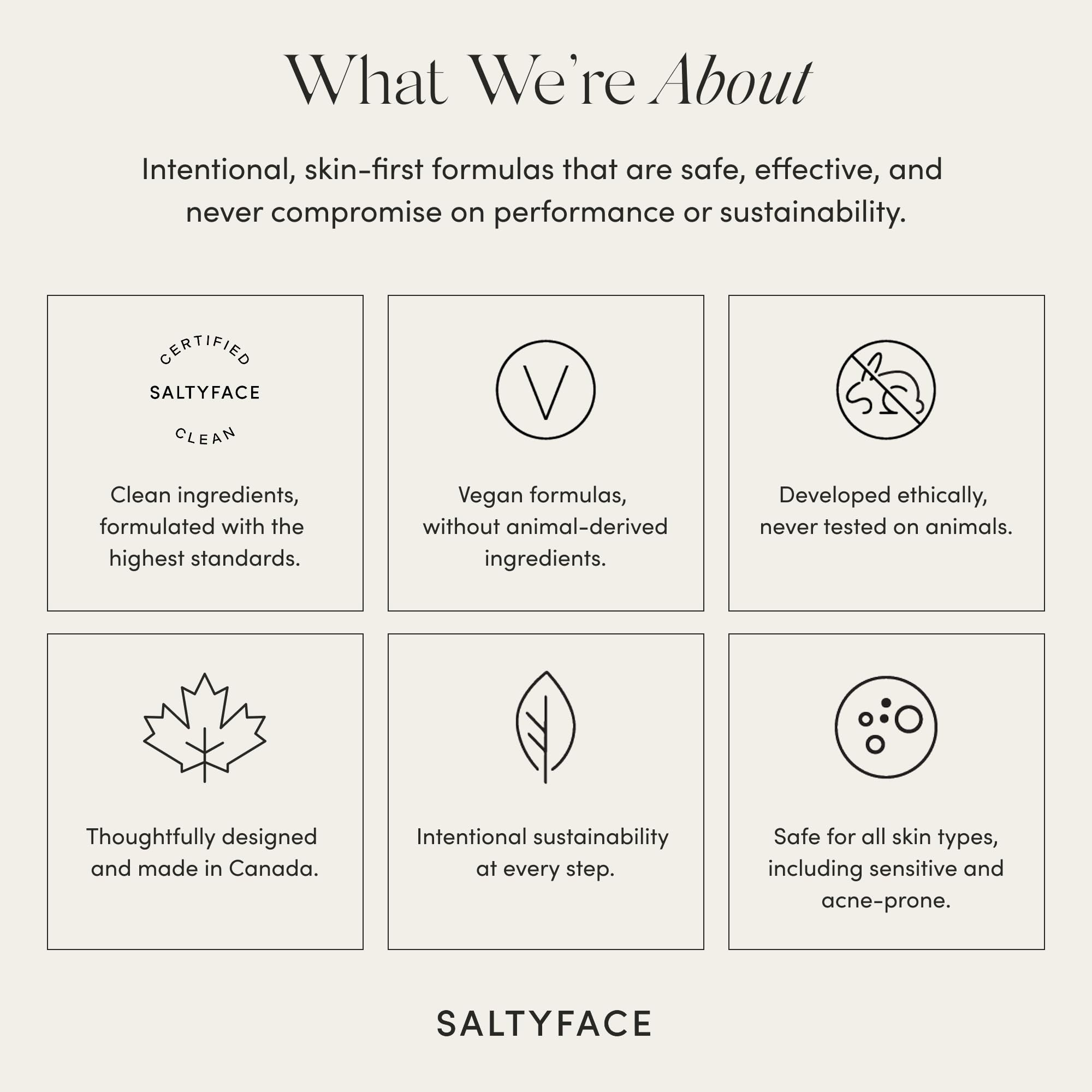 SALTYFACE tanning foam final glow; no transfer and gradual development.