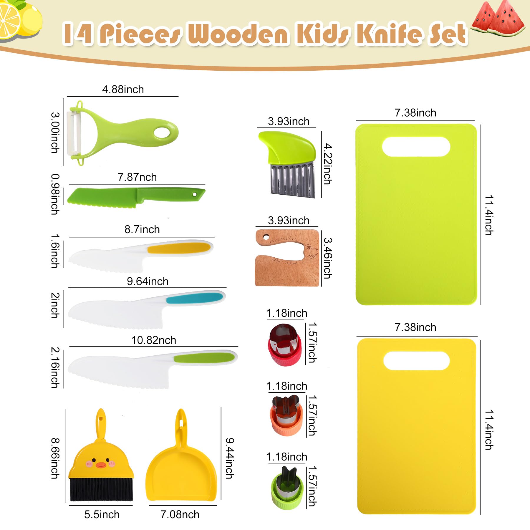Salufo dustpan set aiding quick cleanup after kid cooking.