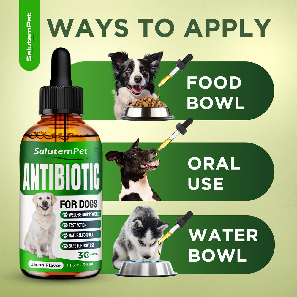 SalutemPet natural ingredients label highlighting gentle support for dogs of all ages.