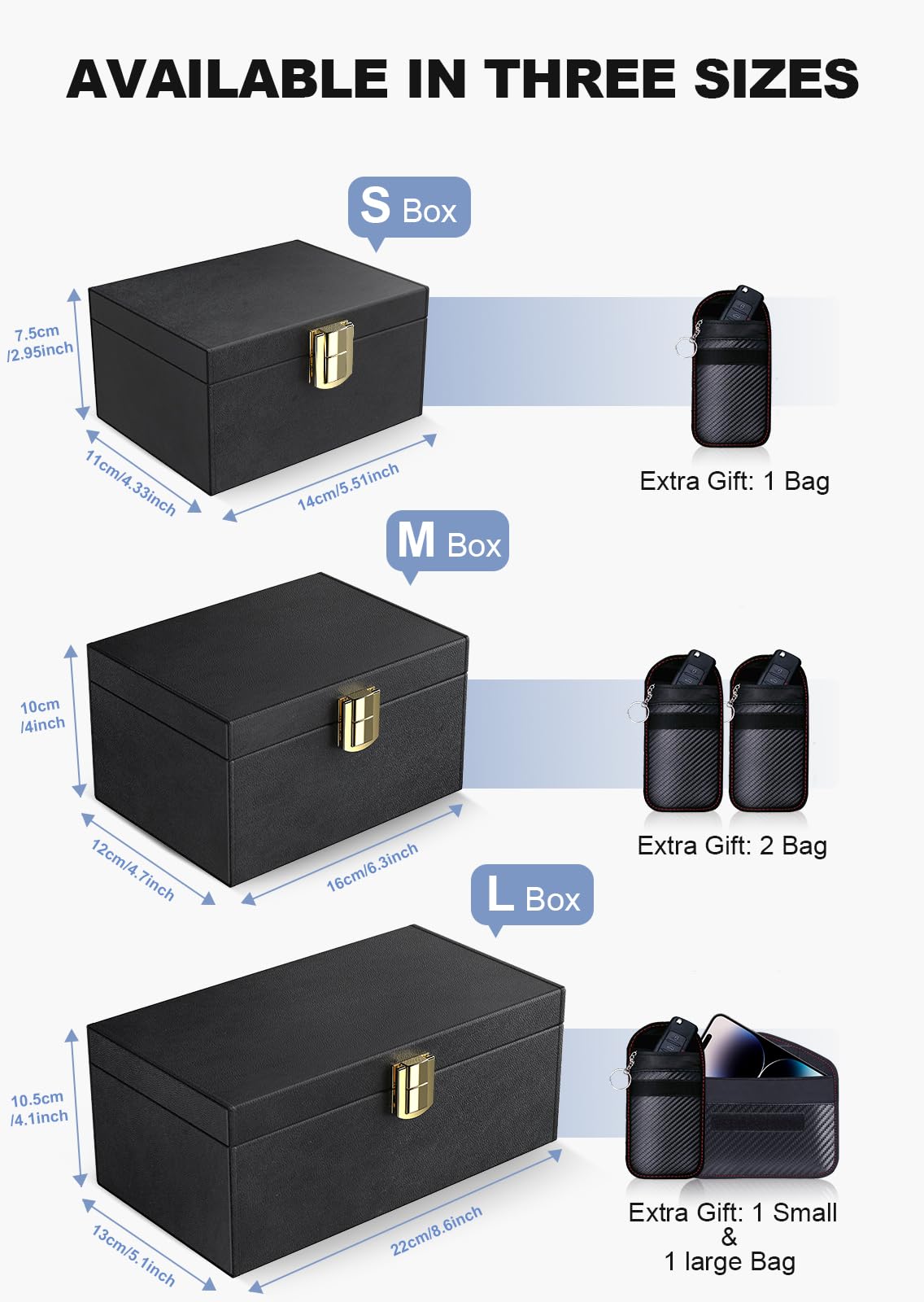 Two portable carbon fiber pouches included with the Samfolk set.