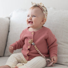 SAMiGO pacifier clip navy sand prevents drops during playtime