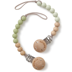 SAMiGO pacifier clips closeup shows stylish design and secure grip.