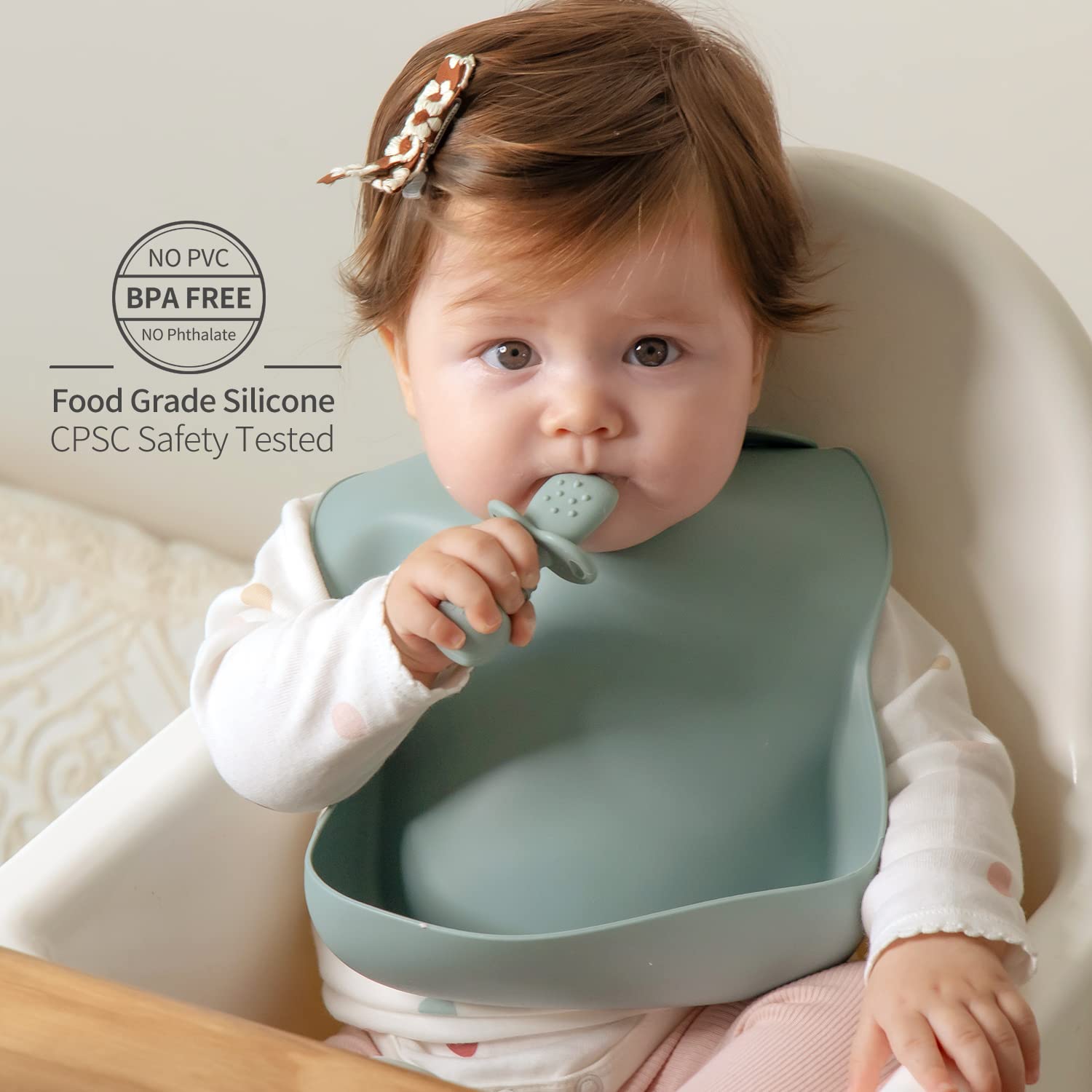 SAMiGO built-in stopper on spoon reduces deep insertion for safer meals