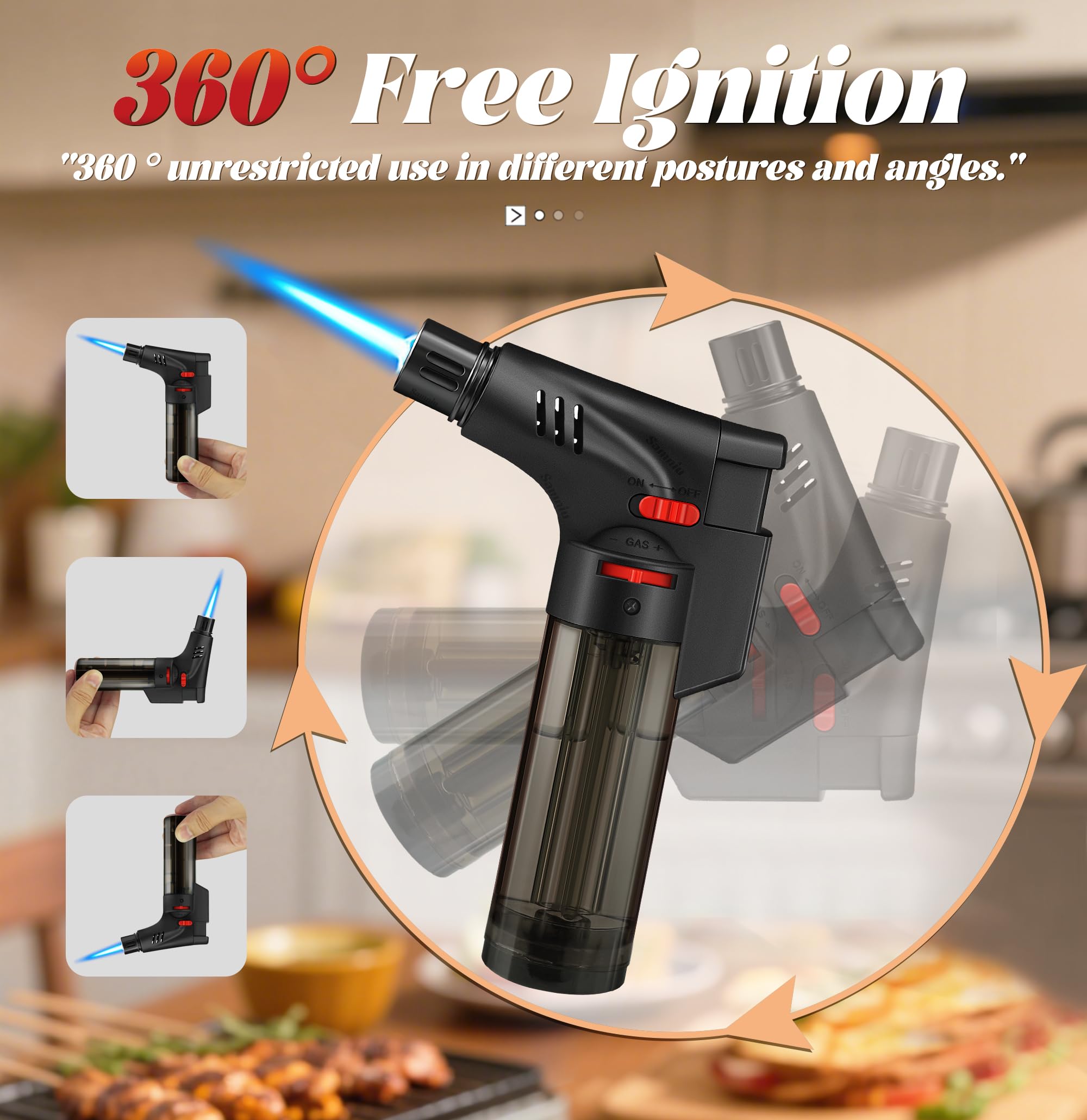 Samniu versatile lighter suitable for candle, grill, camping, and DIY tasks.