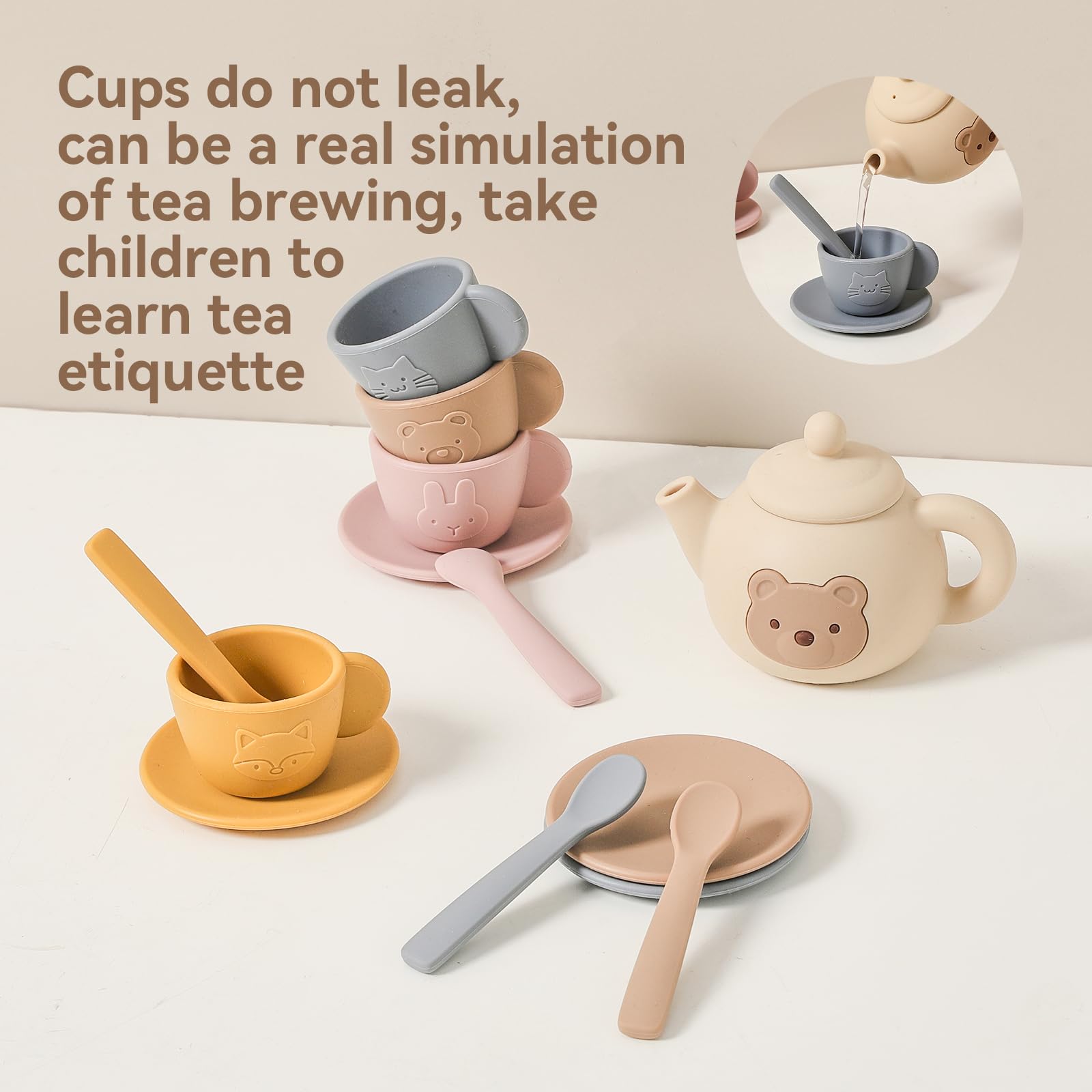 Samonyed silicone spoons designed for tiny hands