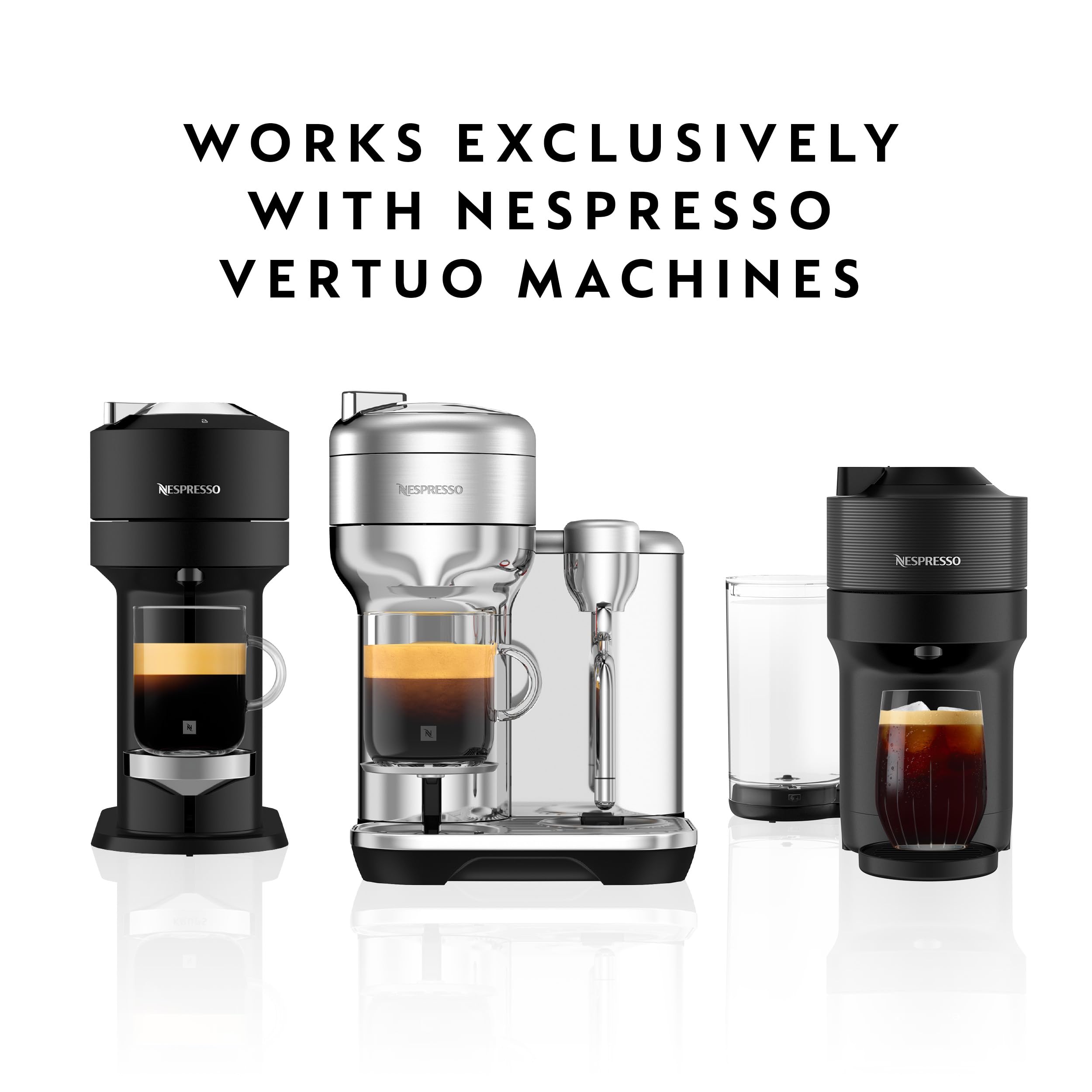 SAMRA ORIGINS Vertuo setup aids quick, mess-free brewing.