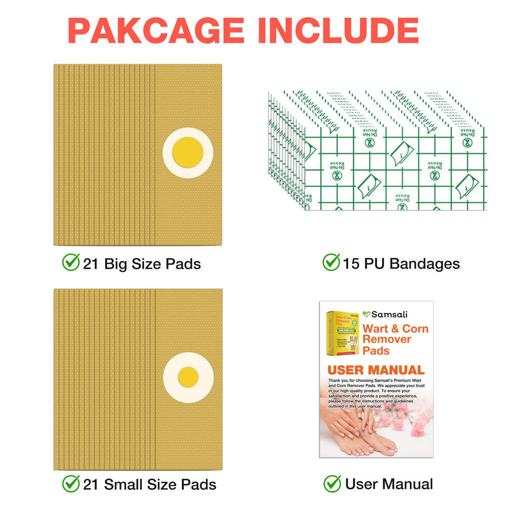 Samsali travel-friendly package is convenient for on-the-go foot care.
