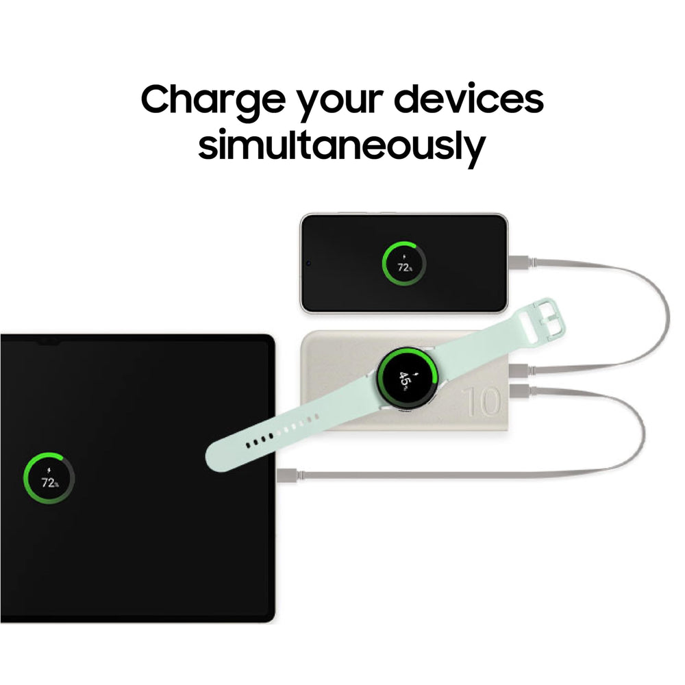 Samsung battery pack beige showing compatibility with Galaxy devices