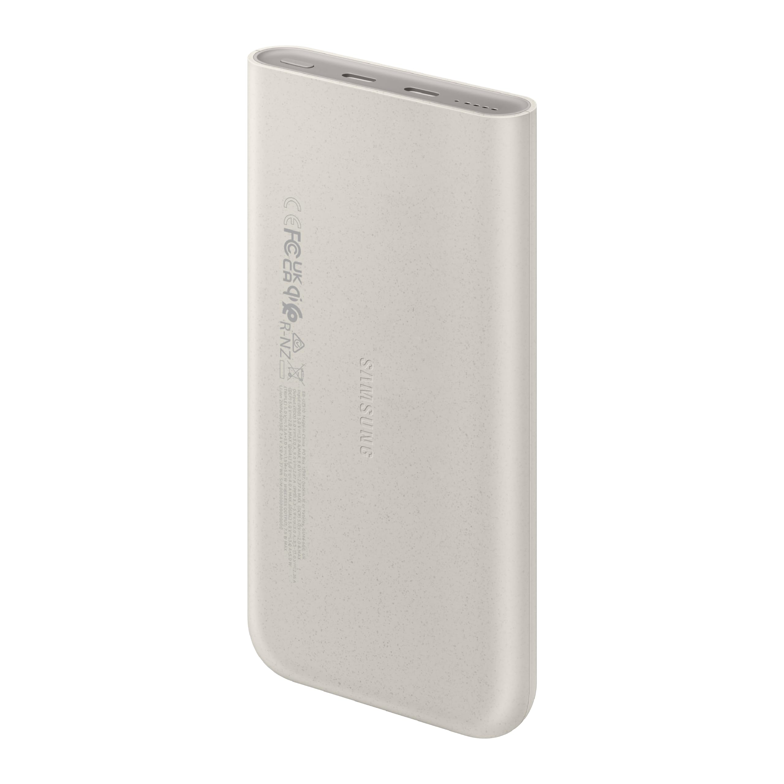 Beige Samsung dual ports powering two devices