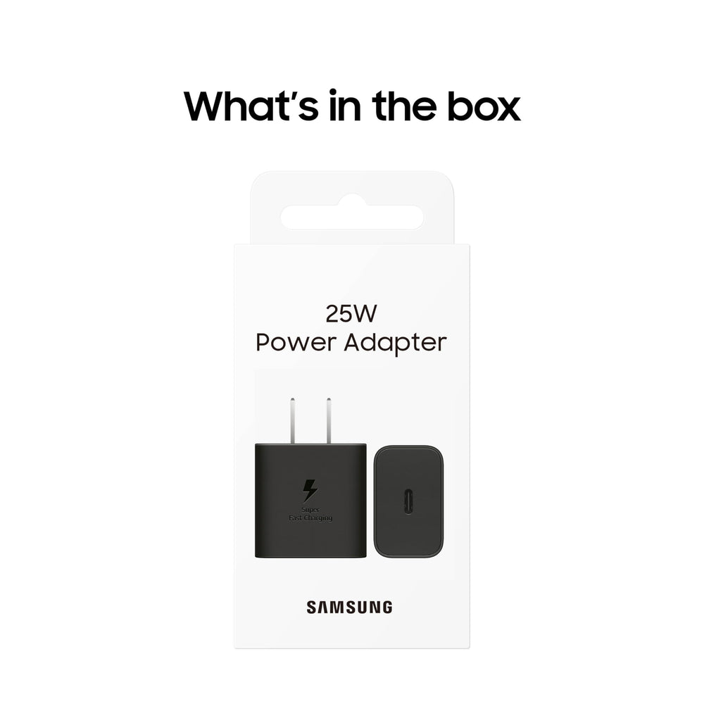 Samsung 25W wall charger is USB-C compatible with Galaxy devices.