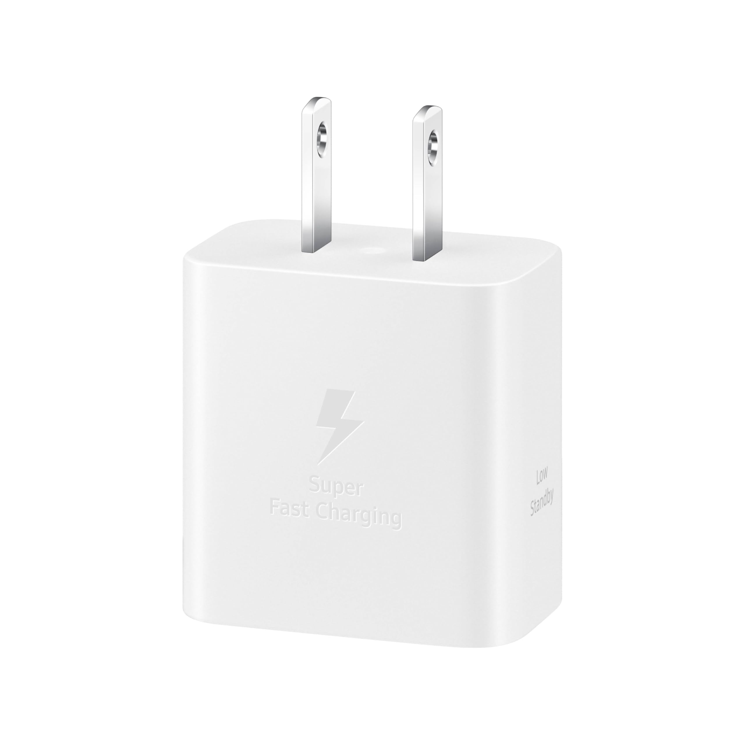 Samsung 25W wall charger compatible with Galaxy and USB-C gear.