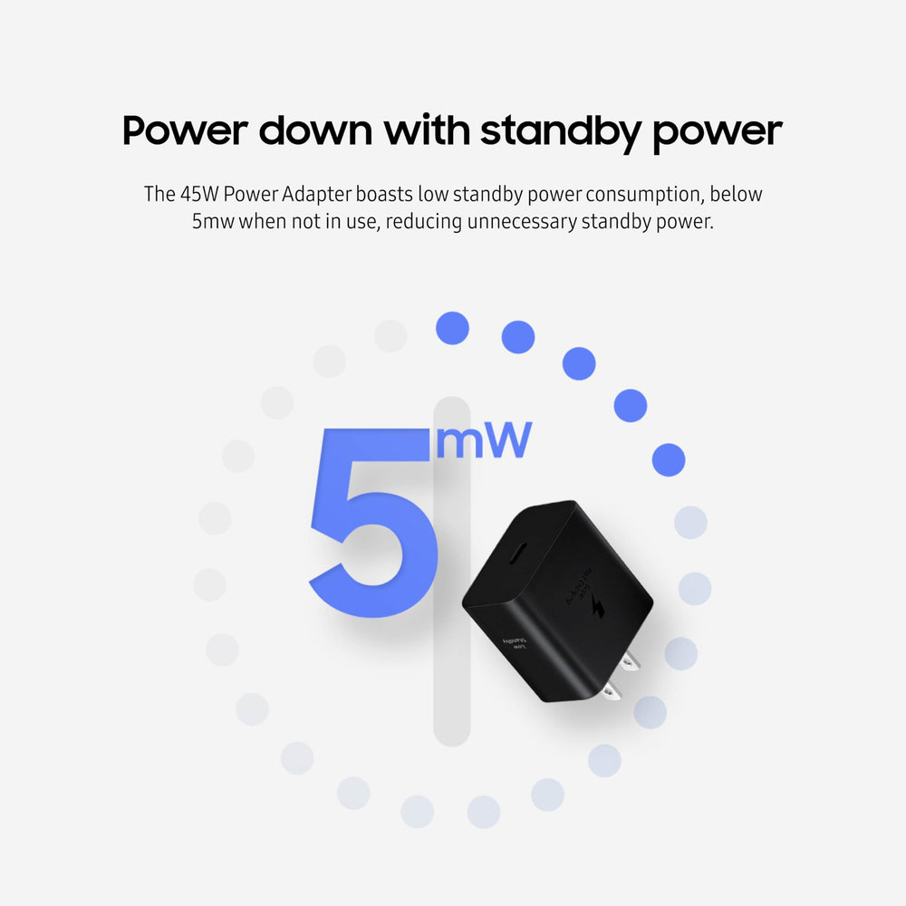 Samsung 45W charger powering a smartphone quickly during daily use.