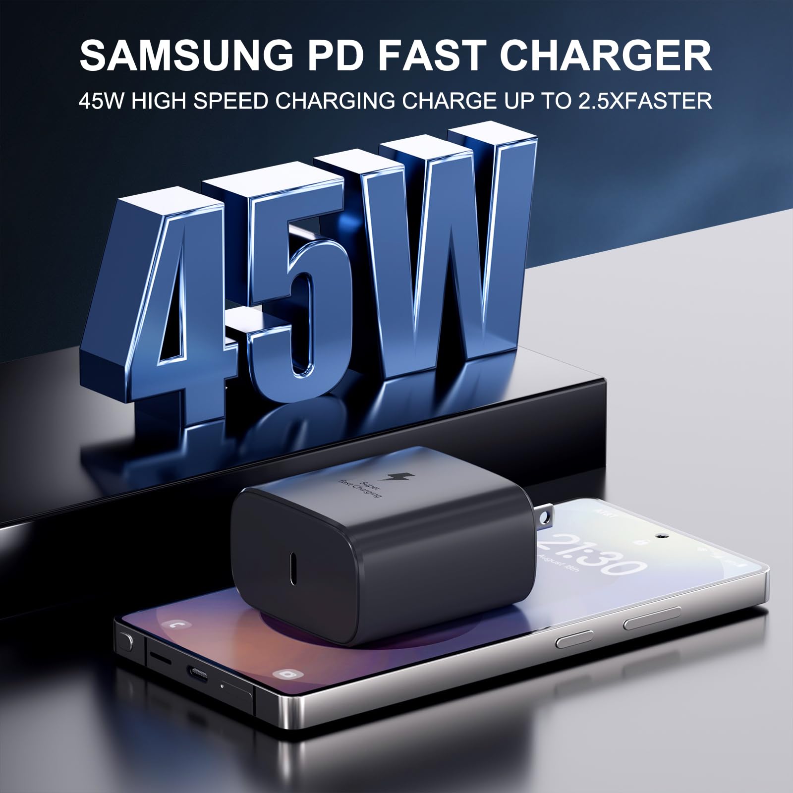 Travel-ready charger pictured with a compact fit in a pocket.