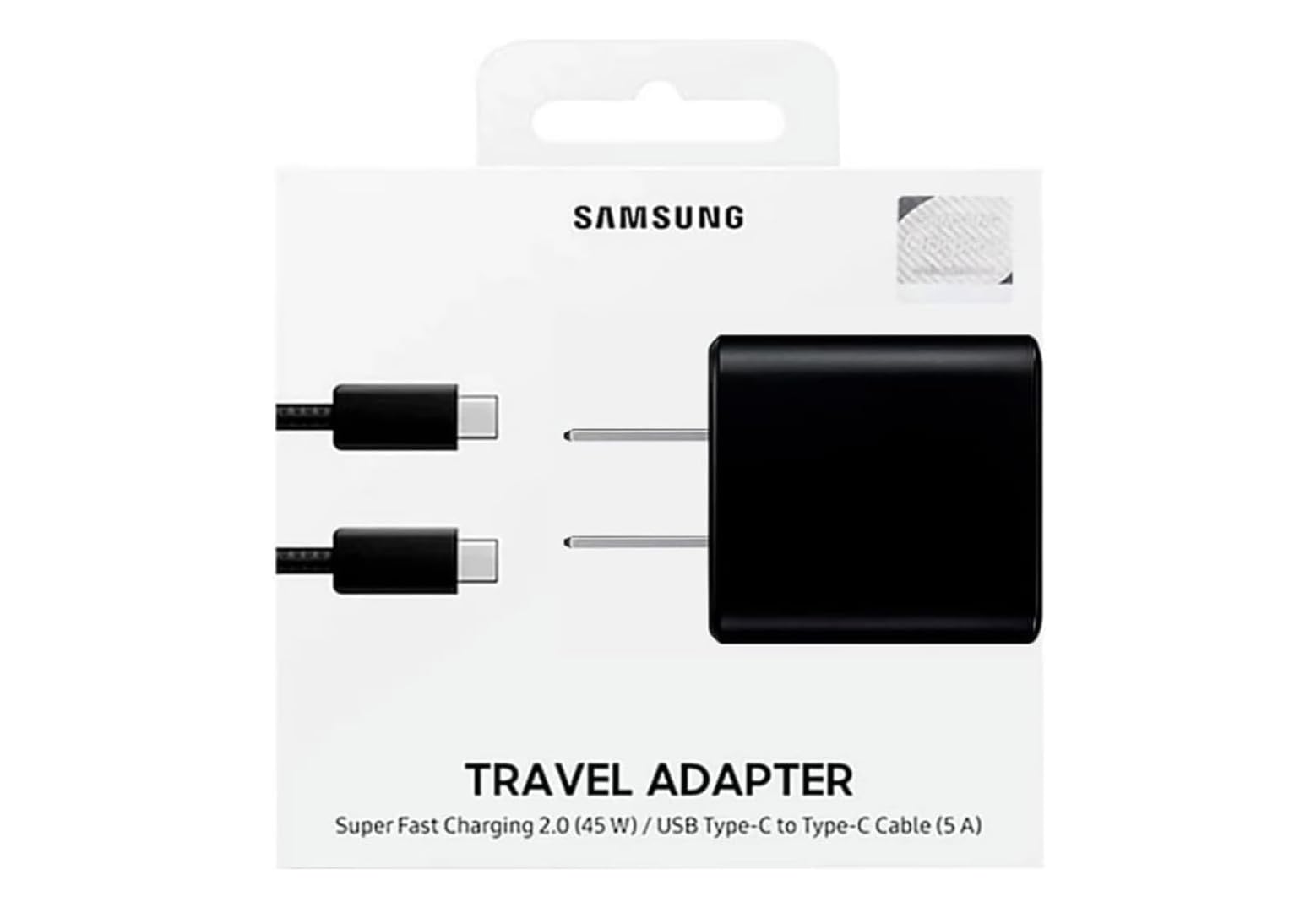 Samsung 45W wall charger in the box, upgrade your charging setup