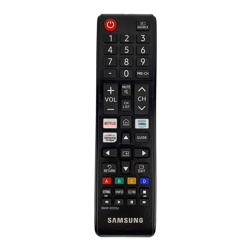 Samsung BN59-01315J remote front view with Netflix hotkey for quick streaming.