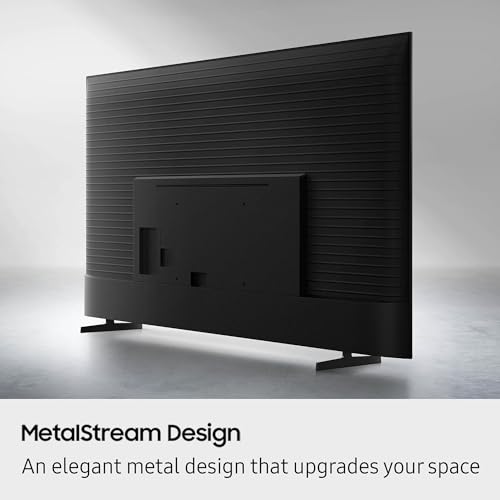 Samsung elegant slim bezel accentuates a clean modern living room aesthetic