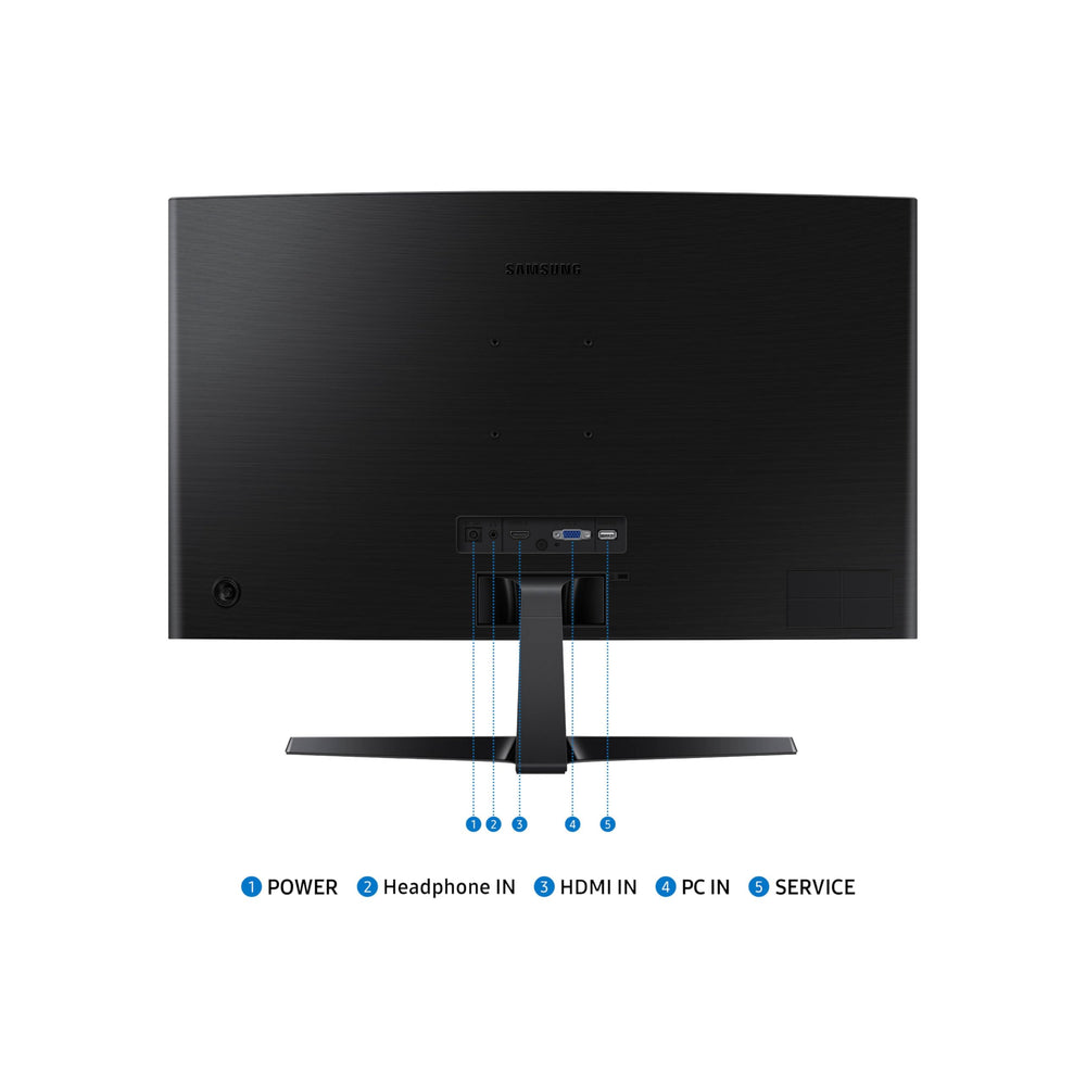 Samsung Essential S3 ergonomic stand supports comfortable viewing angles.
