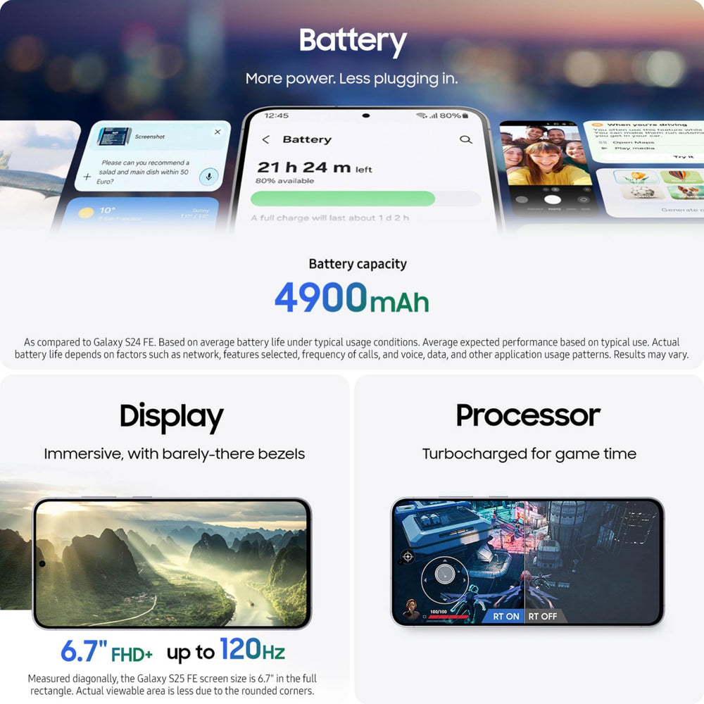 Samsung Galaxy S25 FE battery lasts through day and night