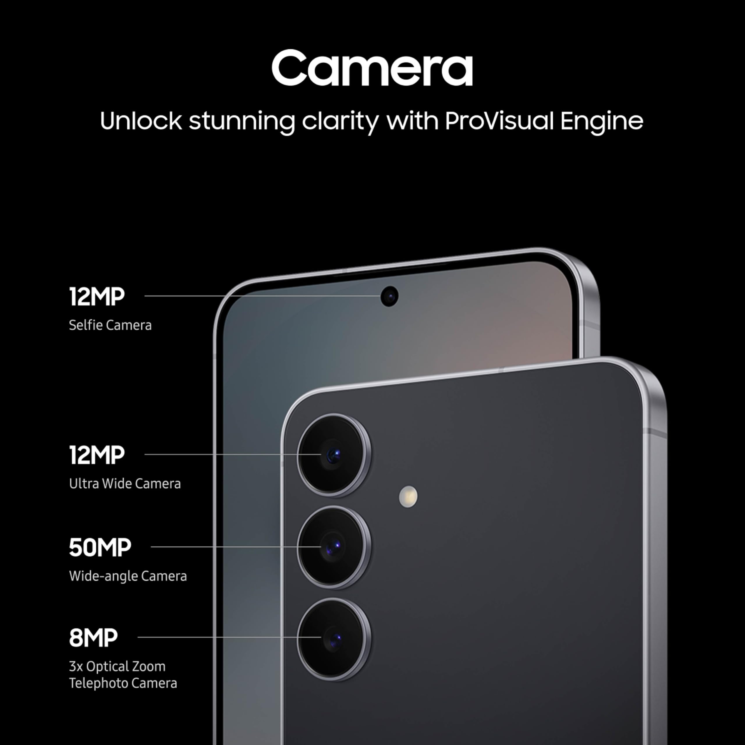 Samsung Galaxy S25 FE 12MP selfie camera for crisp portraits