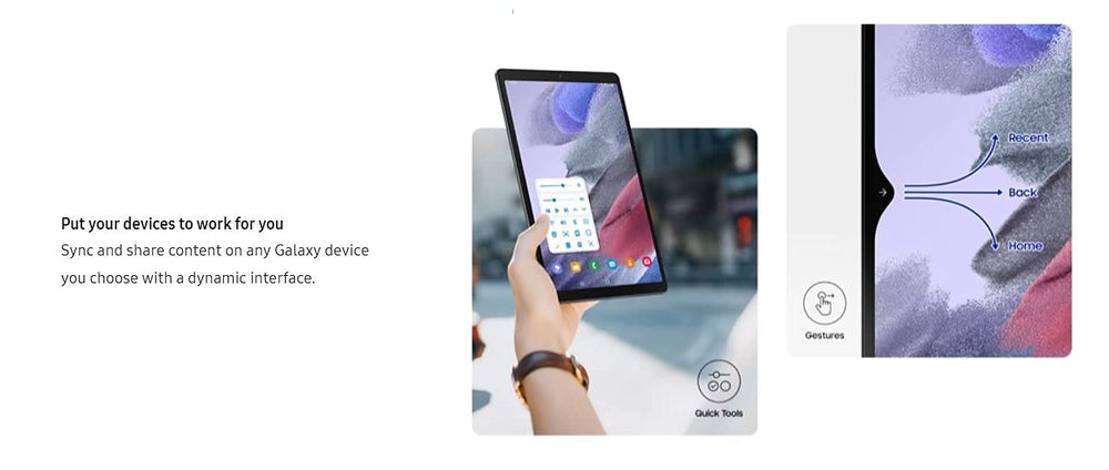 Samsung Galaxy Tab A7 Lite packaging ready for setup