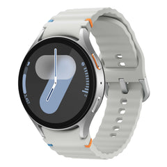 Samsung Galaxy Watch7 44mm front view in silver for daily fitness tracking.