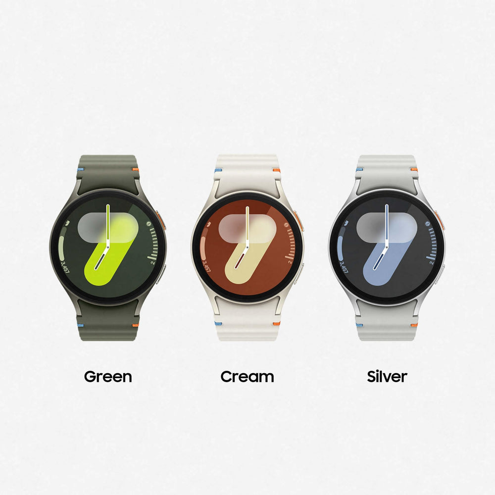 Samsung Galaxy Watch7 interchangeable bands sold separately.