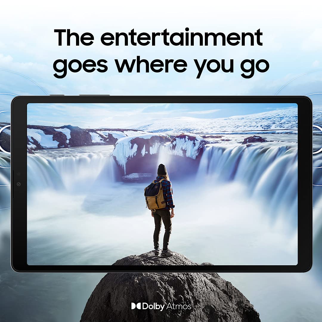 Samsung Tab A7 Lite book-cover protection offers travel-ready protection.