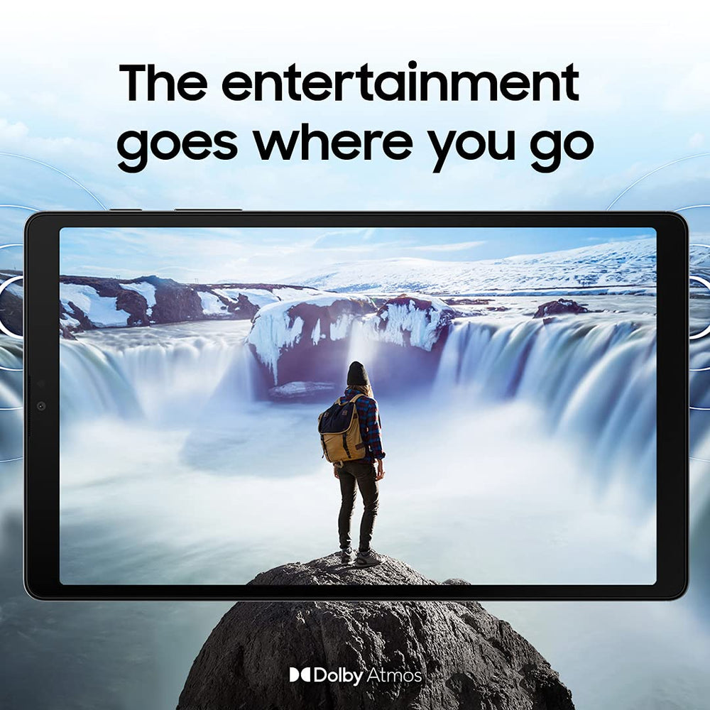 Samsung Tab A7 Lite book-cover protection offers travel-ready protection.
