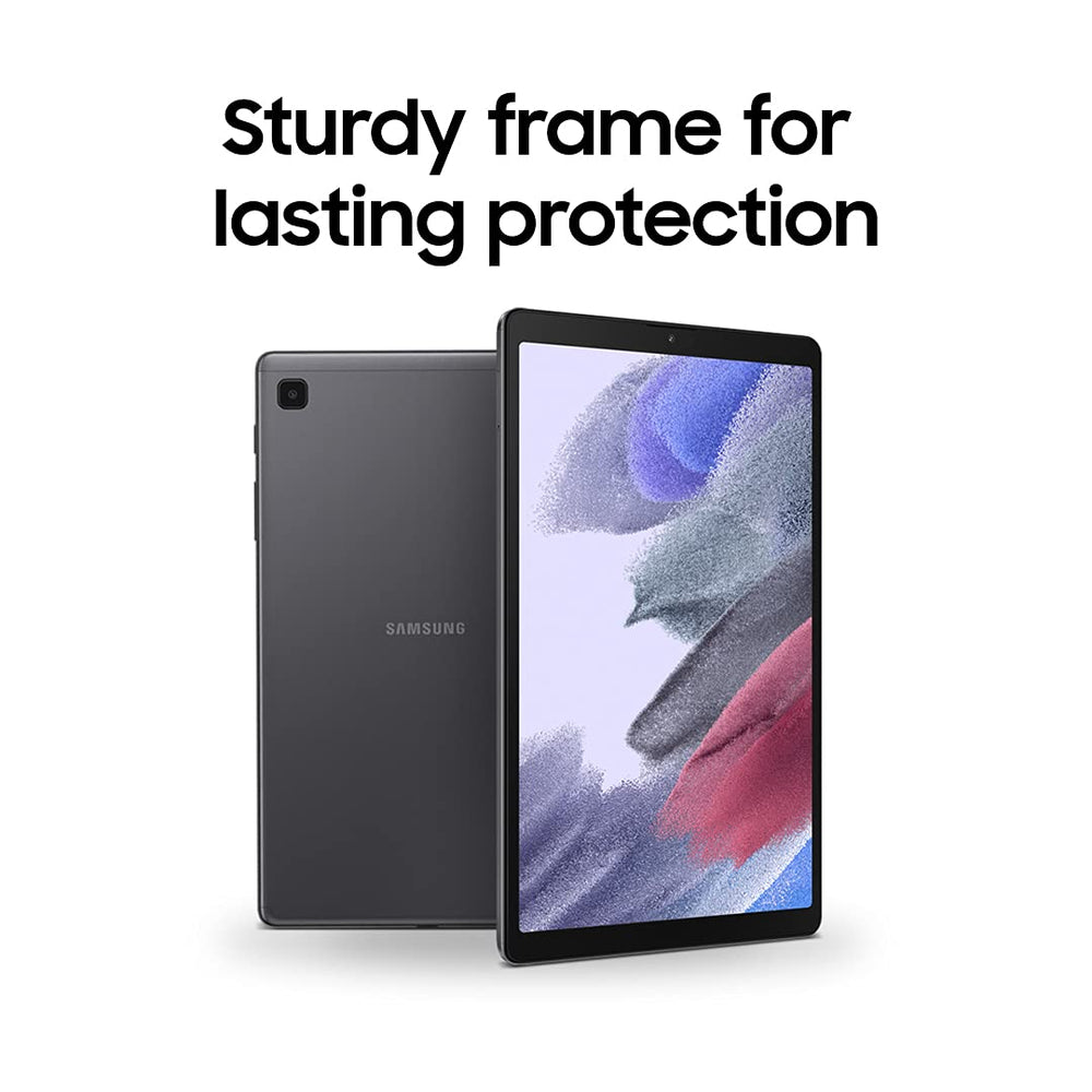 Samsung Tab A7 Lite clear-cover protection preserves style while guarding.