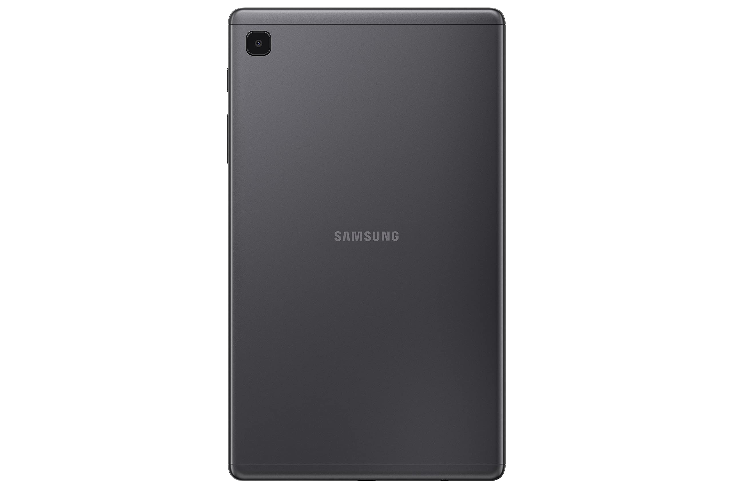 Samsung Tab A7 Lite side view—durable metal frame for everyday use.