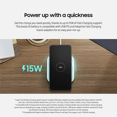 Samsung wireless charger with cooling fan actively managing heat during use
