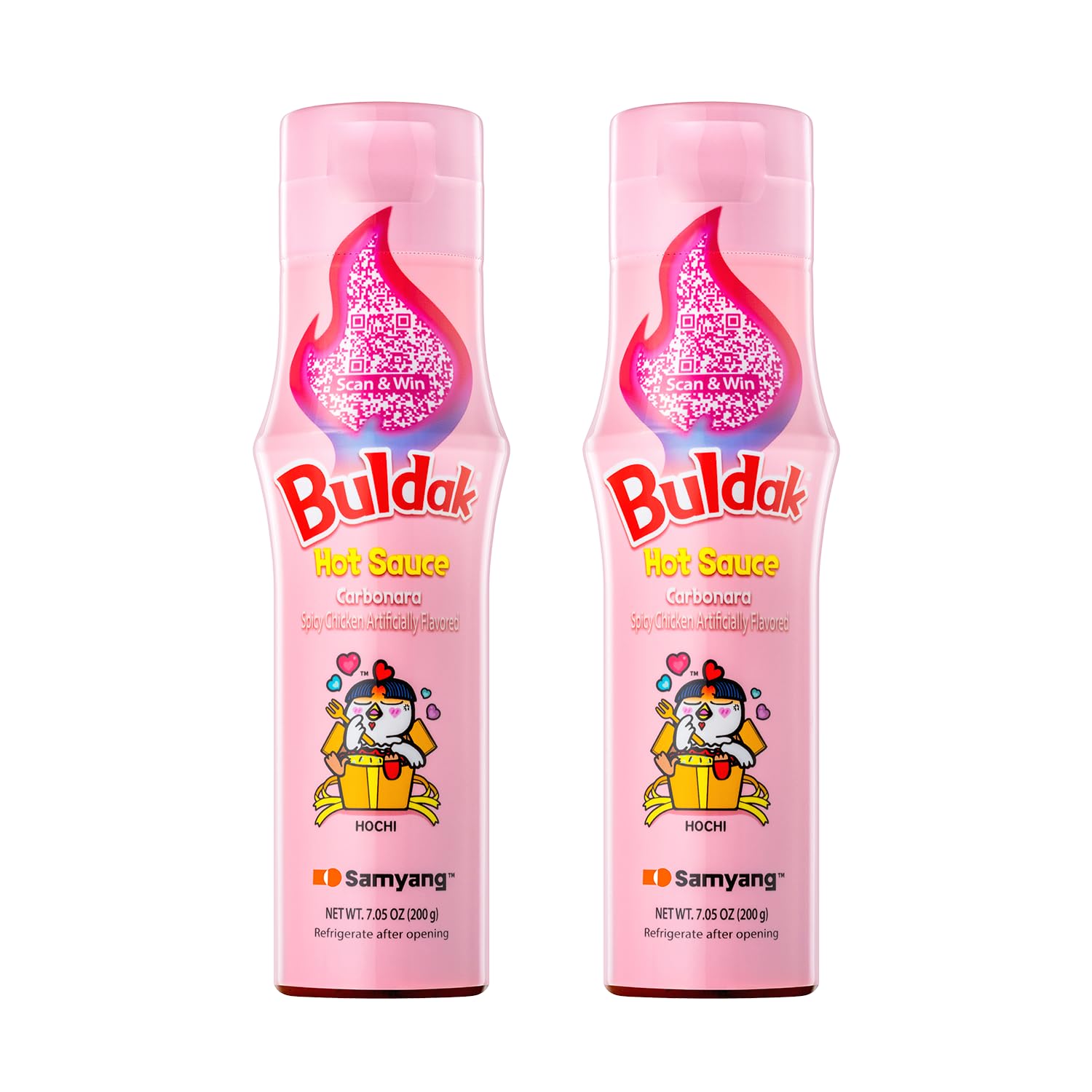 Samyang Buldak Carbonara sauce bottle ready for bold meals.