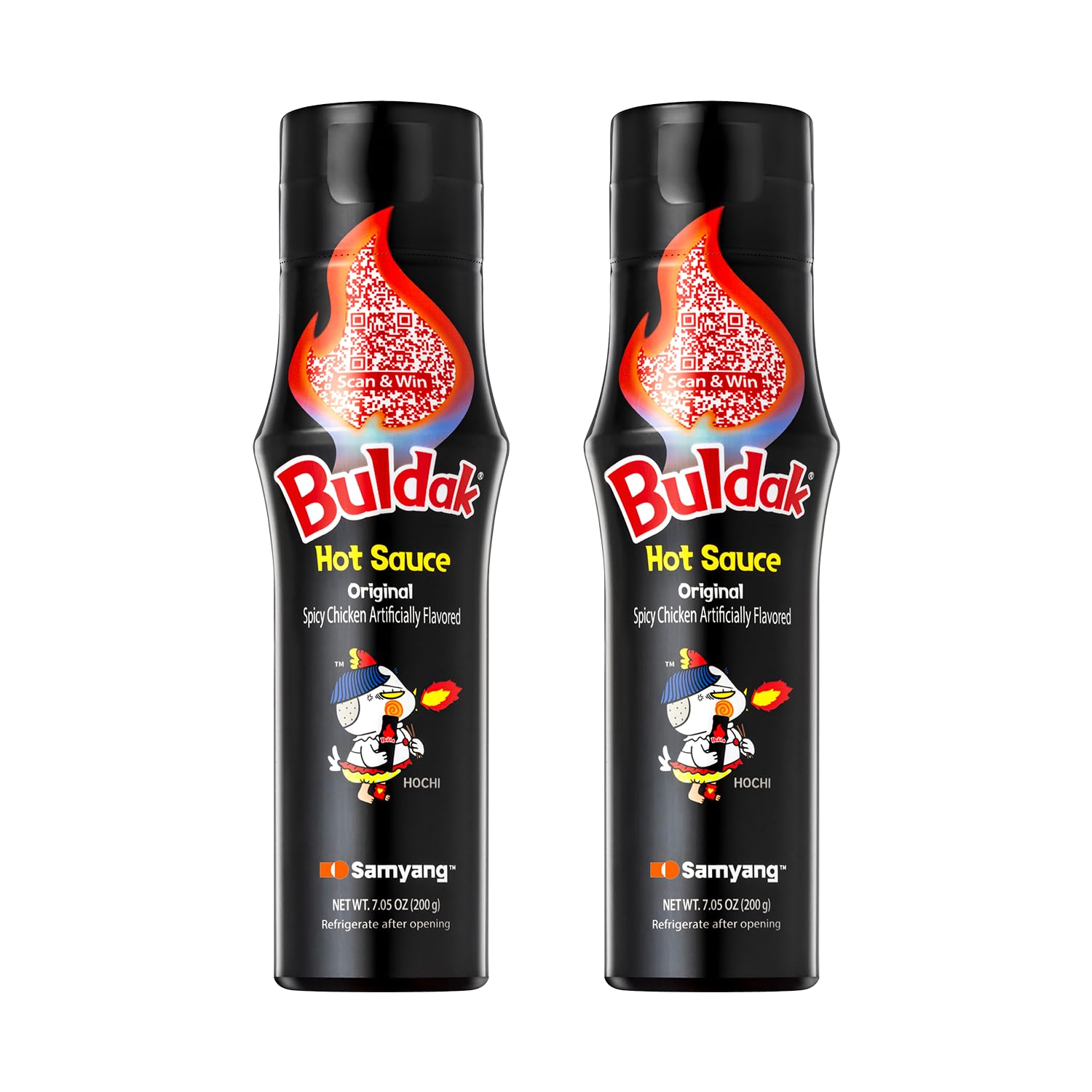 Samyang Buldak Original Sauce bottle pour adds bold flavor to meals.