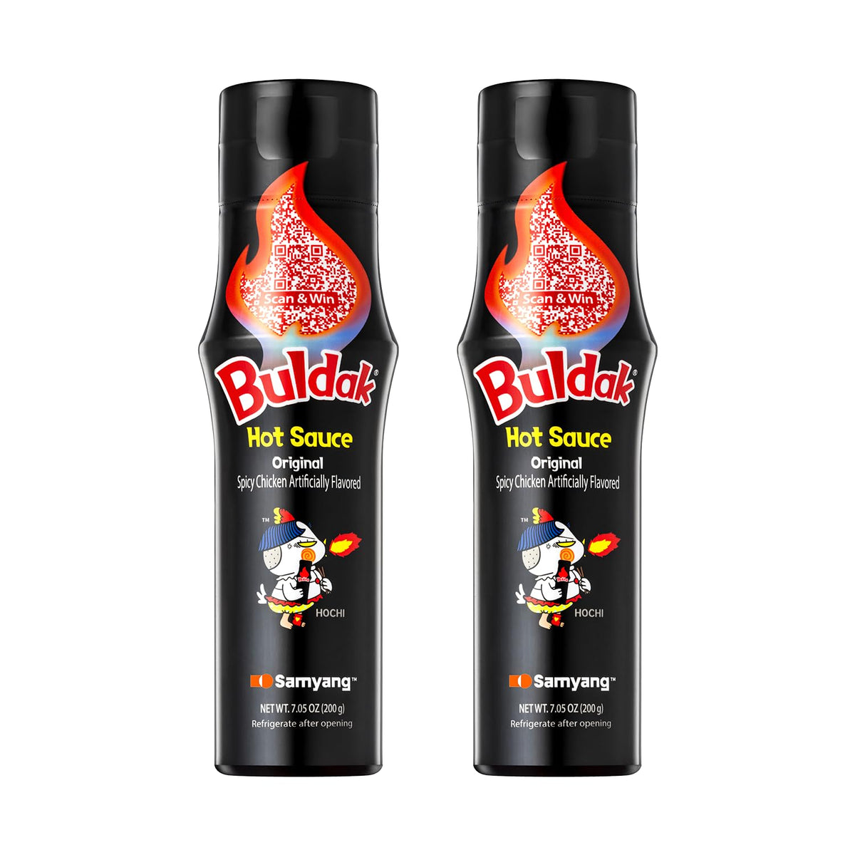 Samyang Buldak Original Sauce bottle pour adds bold flavor to meals.